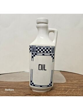 Vintage Antique 20s Czecho Slovakia "350" Oil Porcelain Botte